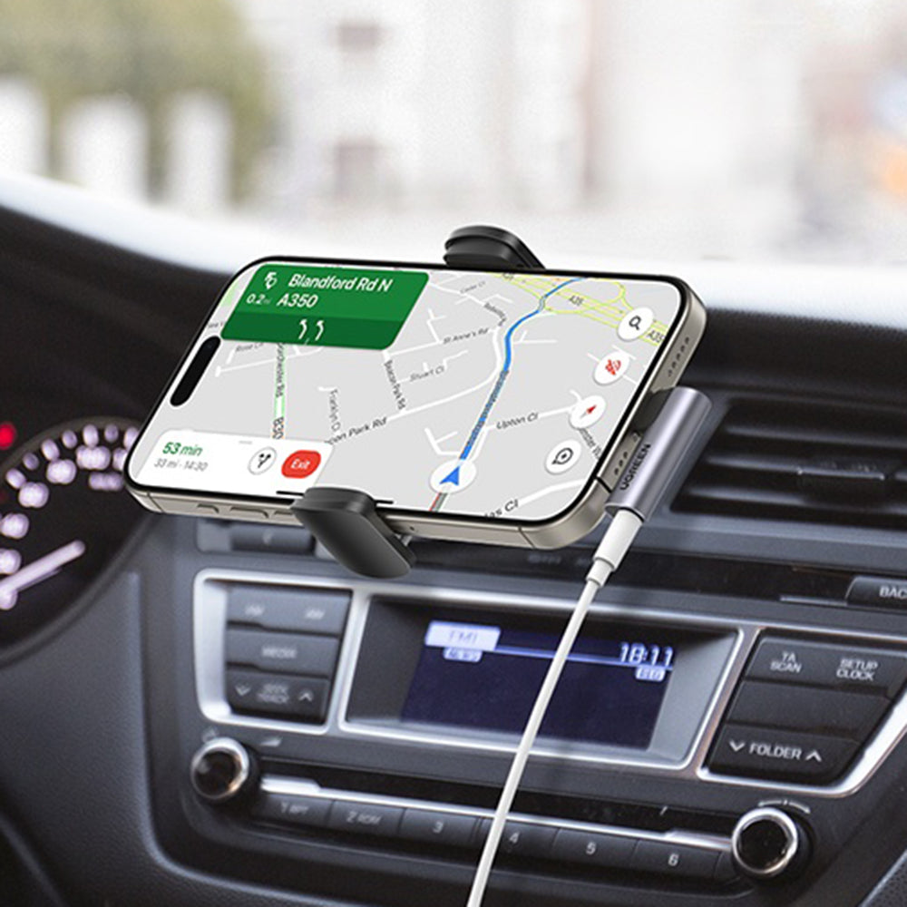 Audioadapter USB-C - 3.5mm UGREEN CM460 (20194) Vinklad, Grå