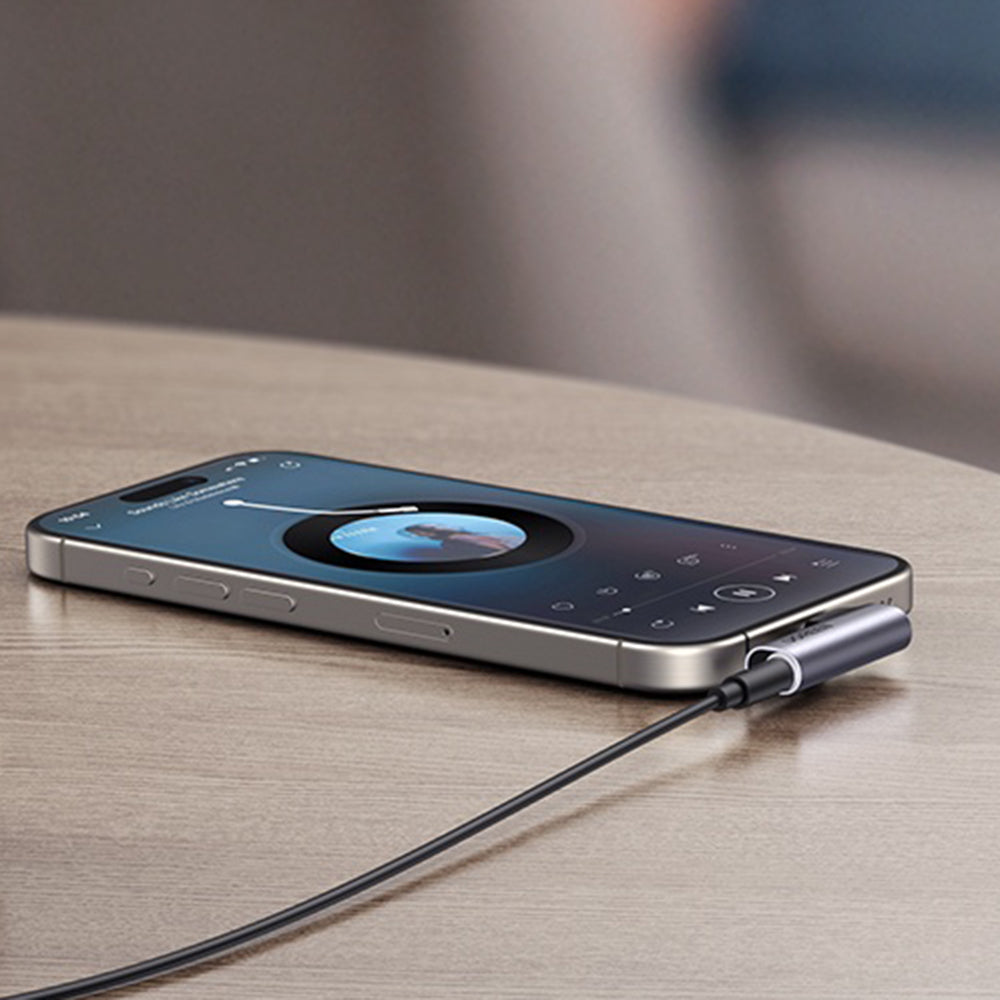 Audioadapter USB-C - 3.5mm UGREEN CM460 (20194) Vinklad, Grå