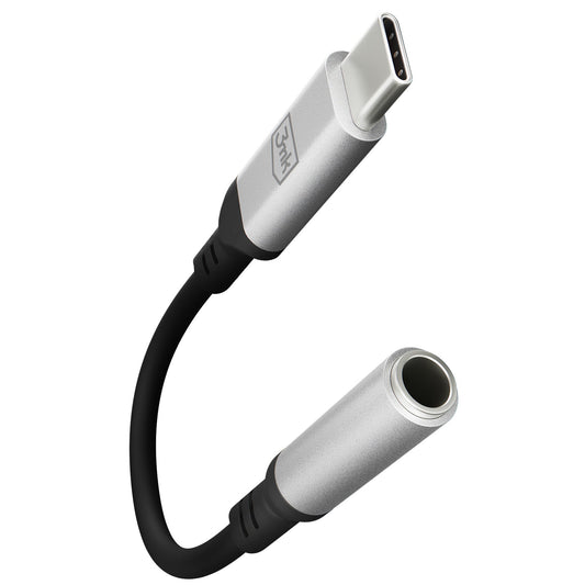 USB-C ljudadapter - 3,5 mm 3MK, Silver