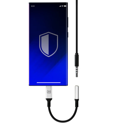 USB-C ljudadapter - 3,5 mm 3MK, Silver
