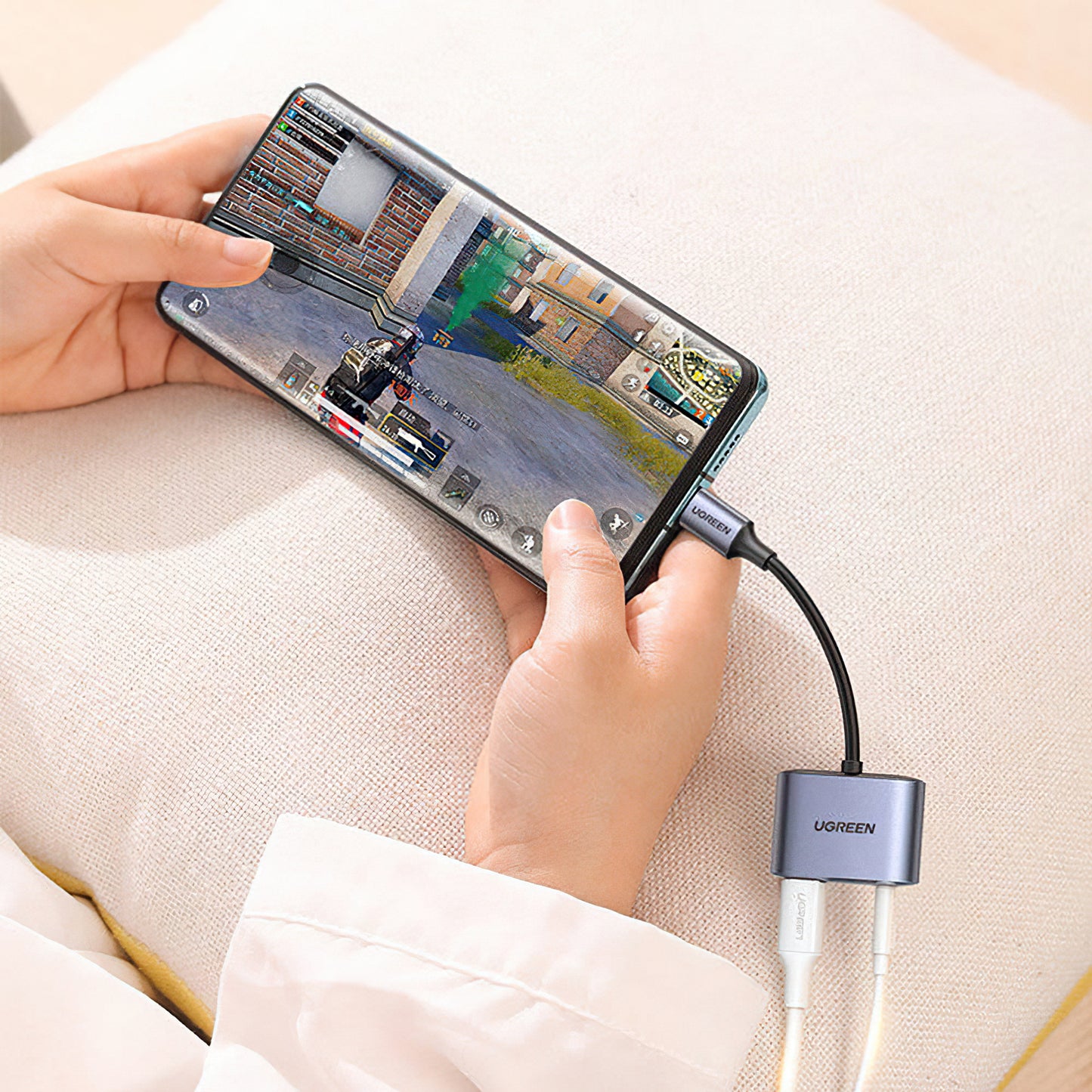 USB-C till 3.5mm / USB-C Audioadapter UGREEN CM231, Grå