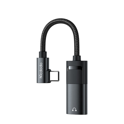 Audioadapter USB-C - USB-C / 3,5 mm McDodo CA-1880, Svart