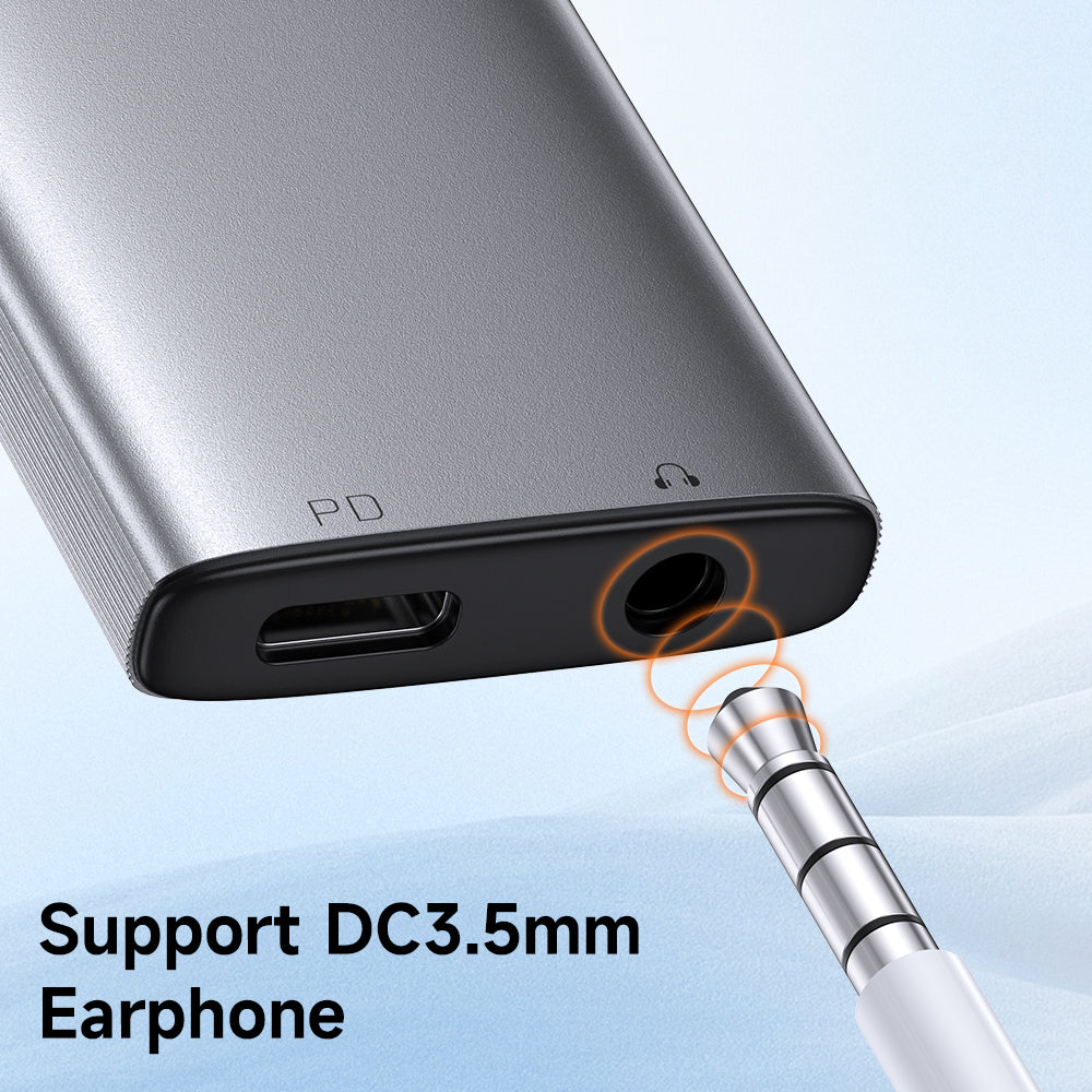 Audioadapter USB-C - USB-C / 3,5 mm McDodo CA-5050 Wales, Grå
