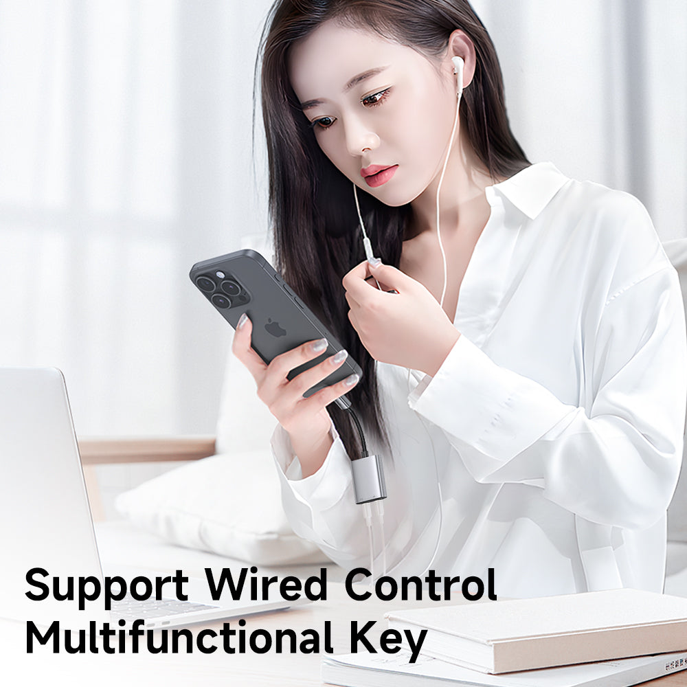 Audioadapter USB-C - USB-C / USB-C McDodo CA-5570 Wales, Grå