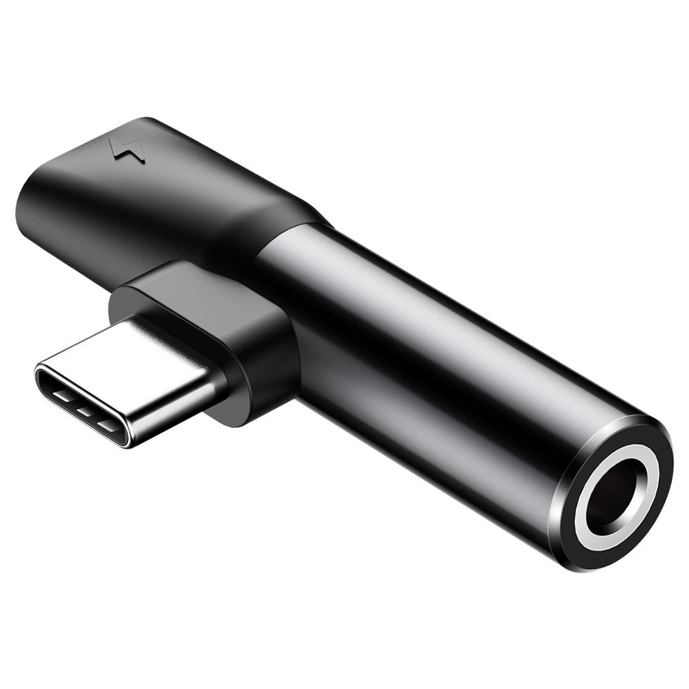 Ljudadapter USB-C - USB-C / 3,5mm Baseus L41, Svart CATL41-01