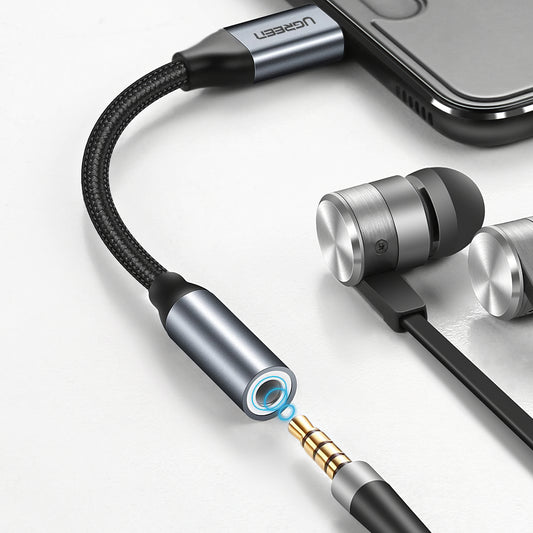 Audioadapter USB-C - 3.5mm UGREEN AV142, Grå
