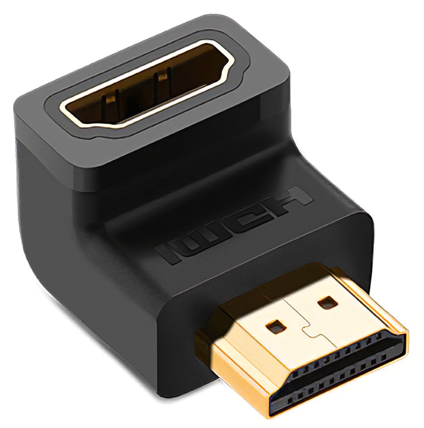 UGREEN HD112 Up Angle Videoadapter, HDMI - HDMI, 4K, Svart