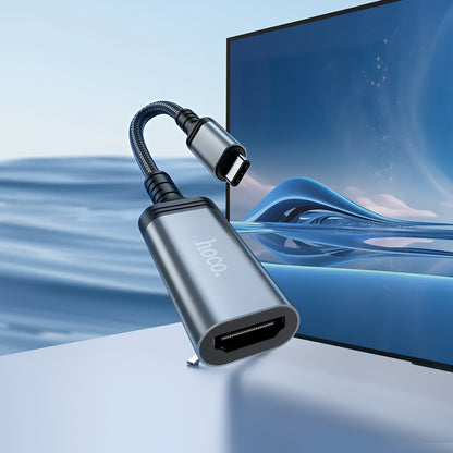 Audio- och videoadapter USB-C - HDMI HOCO UA43A, Grå