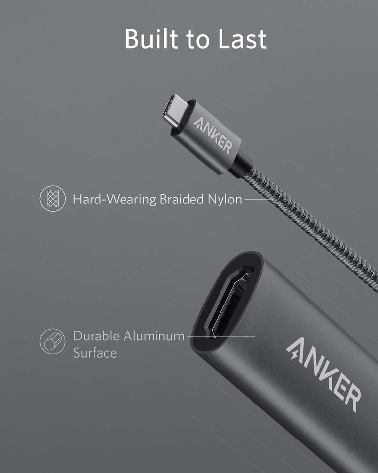 Audio- och videoadapter USB-C - HDMI Anker 310, Grå A83120A2
