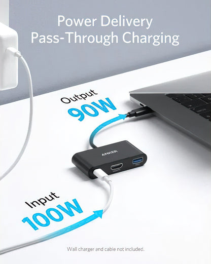Audio- och videoadapter USB-C - USB-C / HDMI / USB-A Anker PowerExpand, Svart A8339HA1
