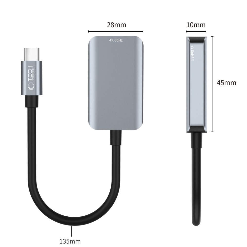 Audio- och videoadapter USB-C - HDMI Tech-Protect Ultraboost, Svart