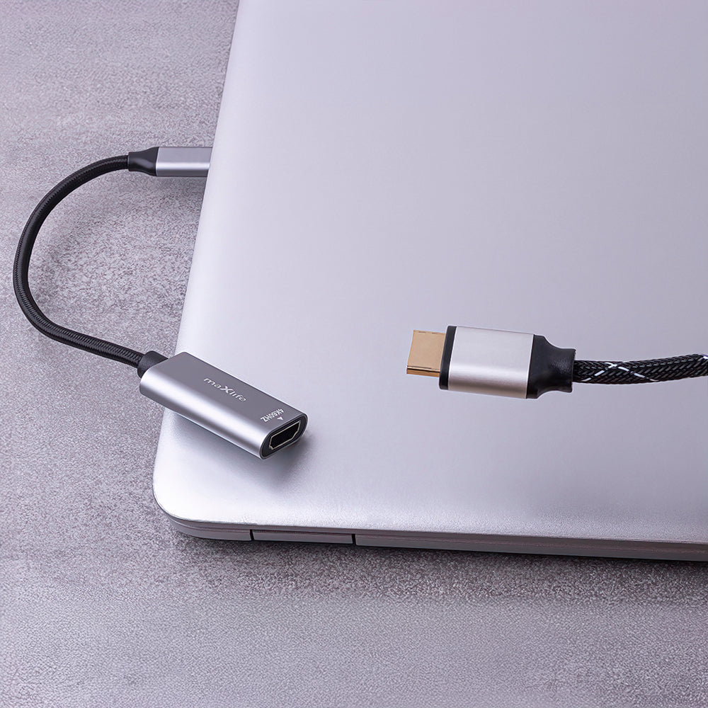 USB-C to HDMI Audio and Video Adapter MaXlife MXHC-01, Gray