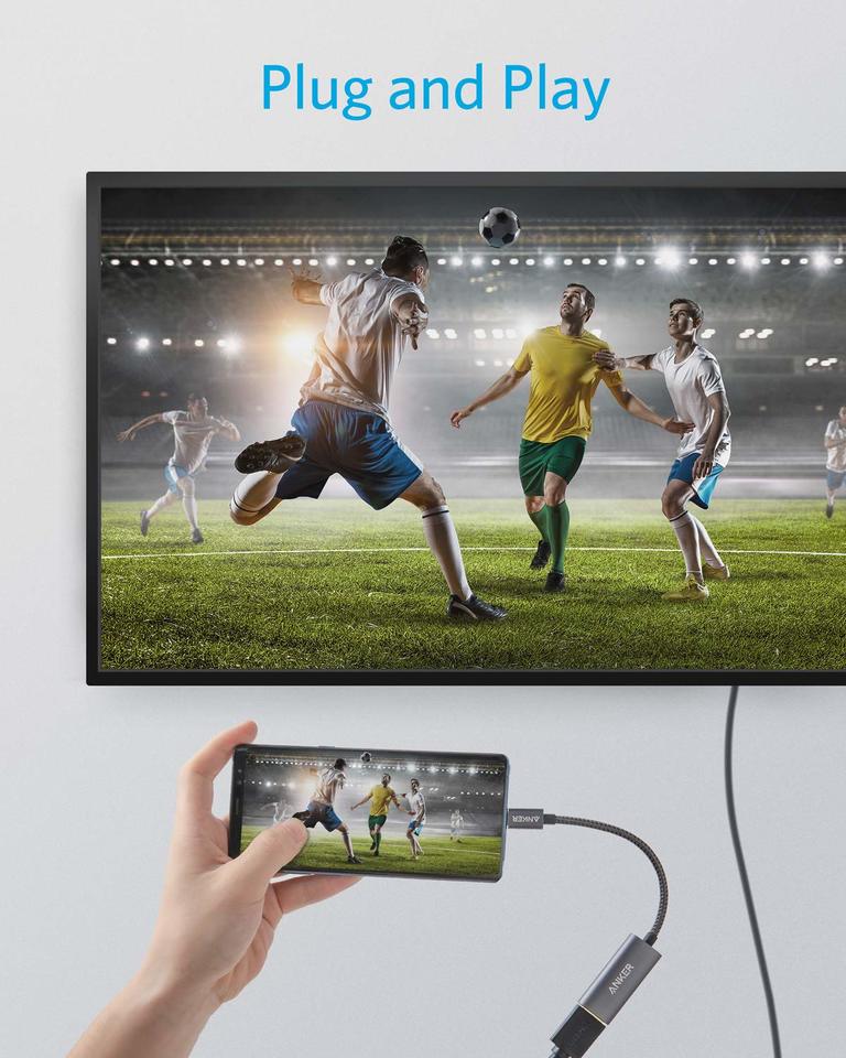 Audio- och videoadapter USB-C - HDMI Anker 310, Grå A83120A2