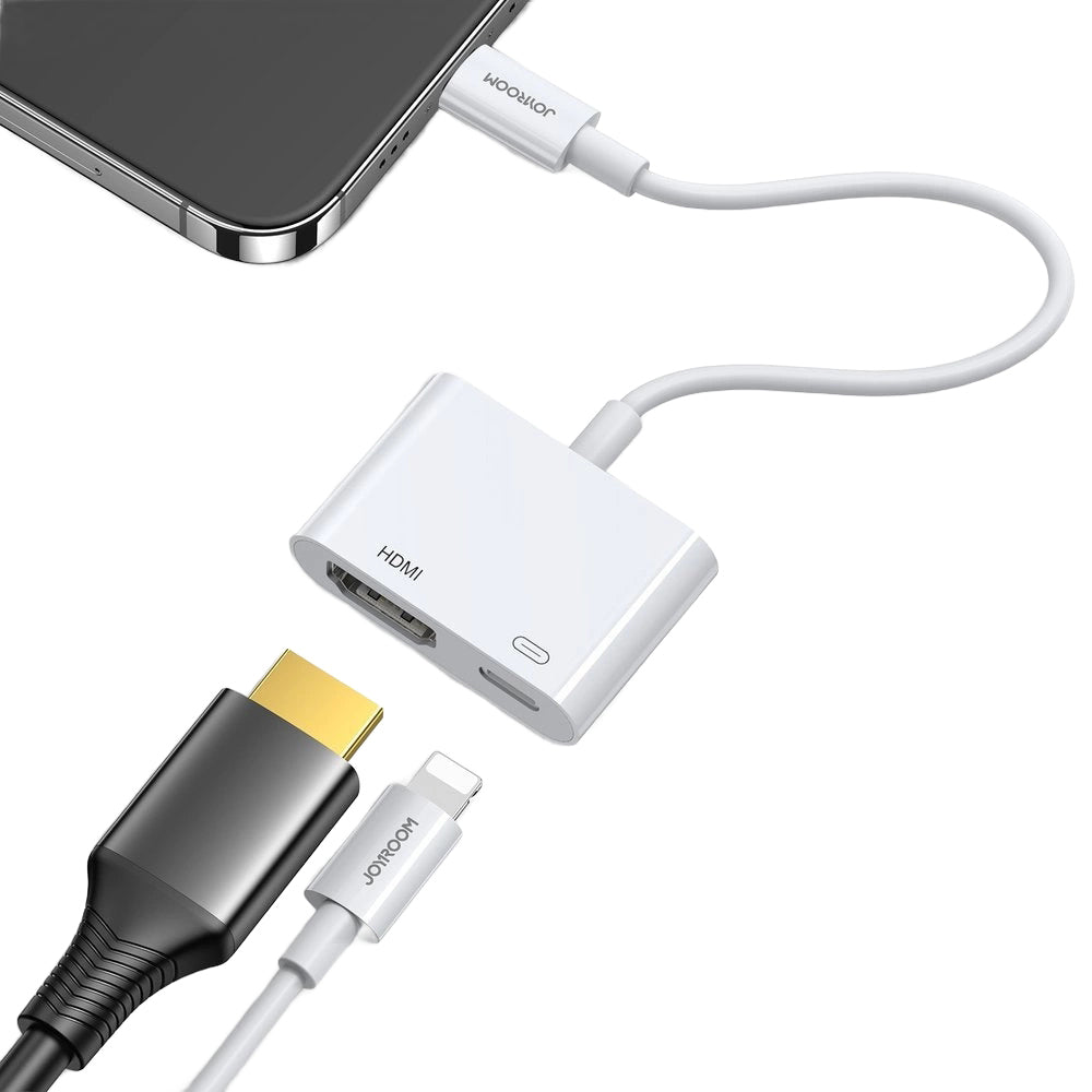 Audio- och videoadapter Lightning - HDMI / Lightning Joyroom S-H141, Vit