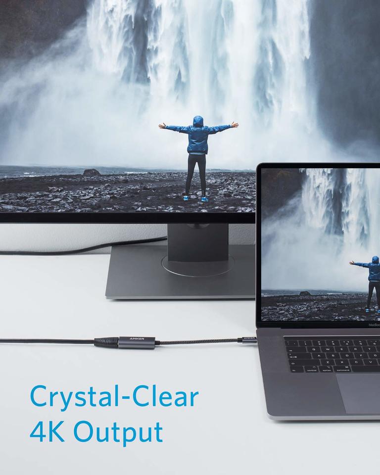 Audio- och videoadapter USB-C - HDMI Anker 310, Grå A83120A2
