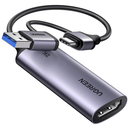 Audio- och videoadapter USB-A / USB-C - HDMI UGREEN CM629 (15389), Grå