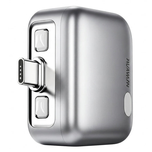 USB-C Auto Disconnect-adapter KUWAJIA KH-51 för strömförsörjning med automatisk frånkoppling och batteriskydd, silver