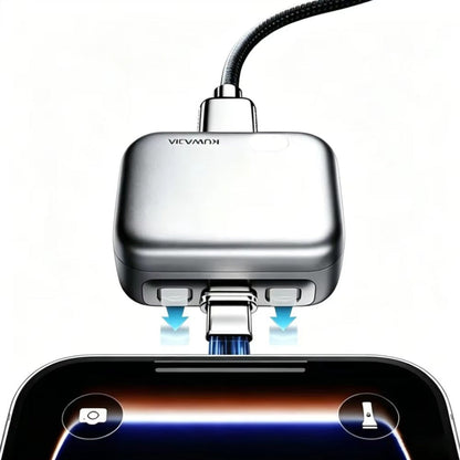 USB-C Forward KH-51 Auto Disconnect Adapter för Strömförsörjning med Automatisk Frånkoppling och Batteriskydd, Silver