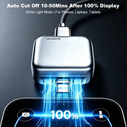 USB-C Forward KH-51 Auto Disconnect Adapter för Strömförsörjning med Automatisk Frånkoppling och Batteriskydd, Silver