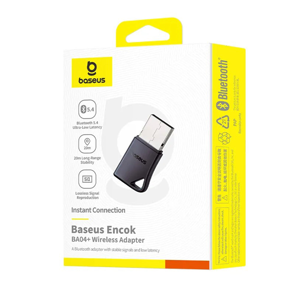 Bluetooth USB-adapter Baseus Encok BA04+, Svart A10082600121-00