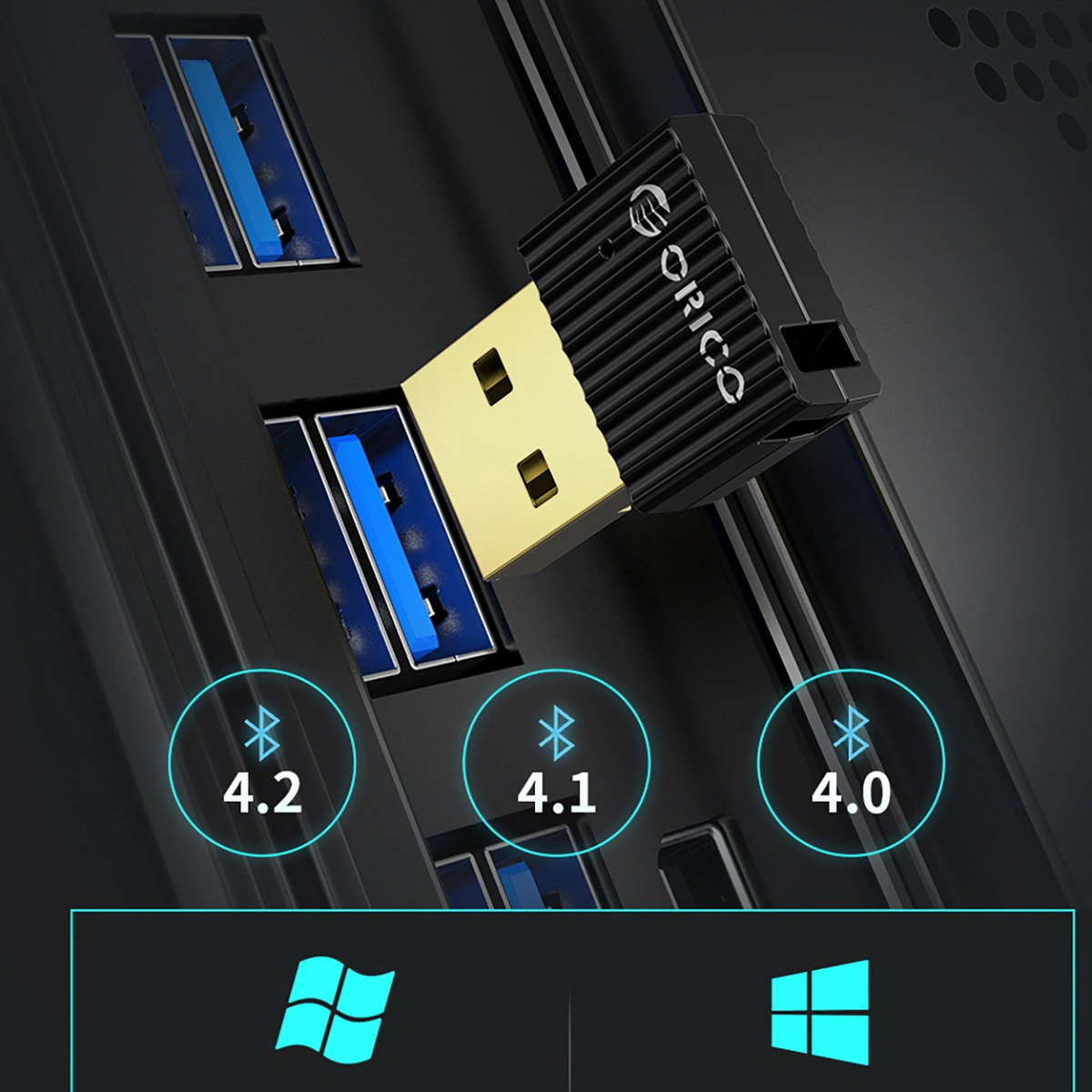 Orico BTA-508 USB Bluetooth-adapter, svart