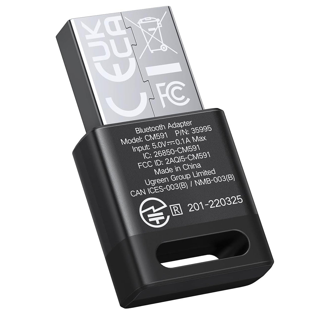 Bluetooth USB-adapter UGREEN CM591 (35995), Svart