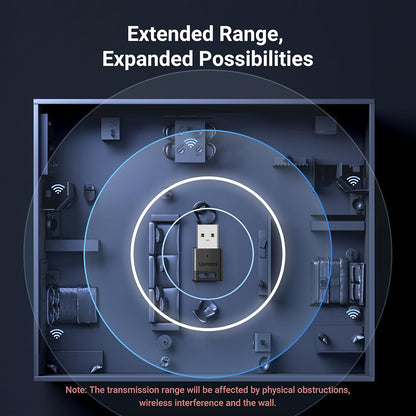 Bluetooth USB-adapter UGREEN CM591 (35995), Svart