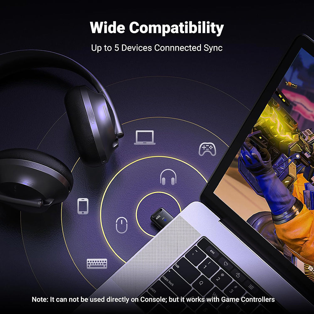 Bluetooth USB-adapter UGREEN CM748 (35058), Svart