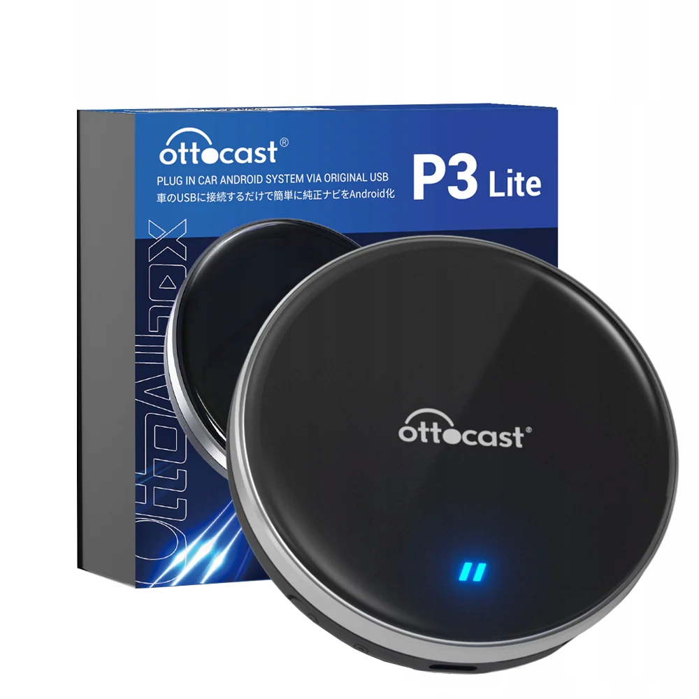 Carplay / Android Auto Wireless Adapter Ottocast OttoAibox P3 Lite för Apple iPhone / Android Series