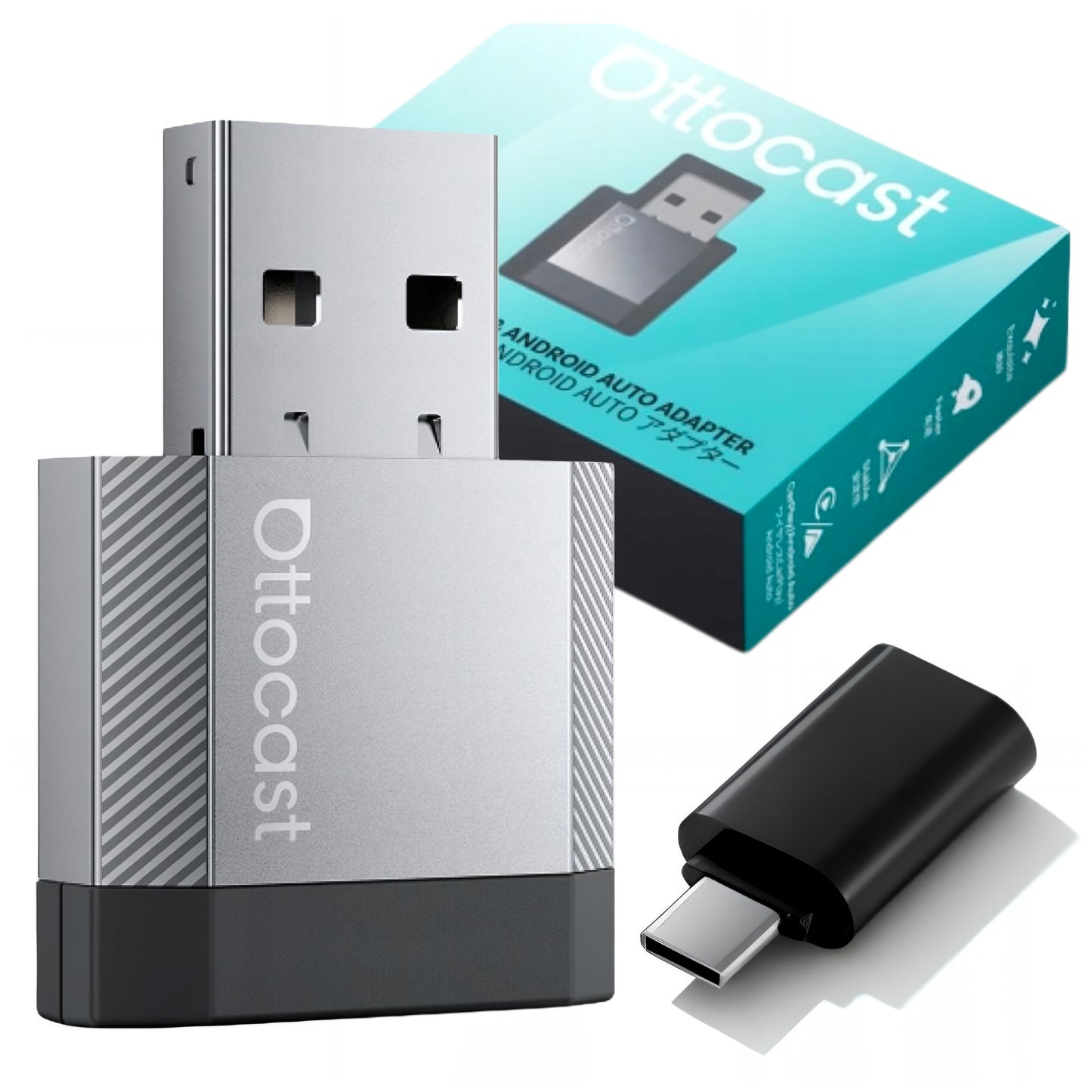 Trådlös Carplay / Android Auto-adapter Ottocast Mini Nova för Apple iPhone / Android-serien CA530-T3