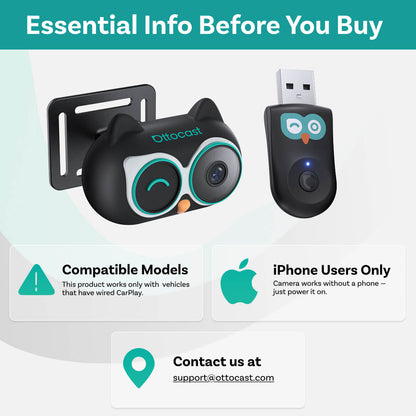 Ottocast Cabin Care bil Carplay-adapter för Apple iPhone-serien CA520-T