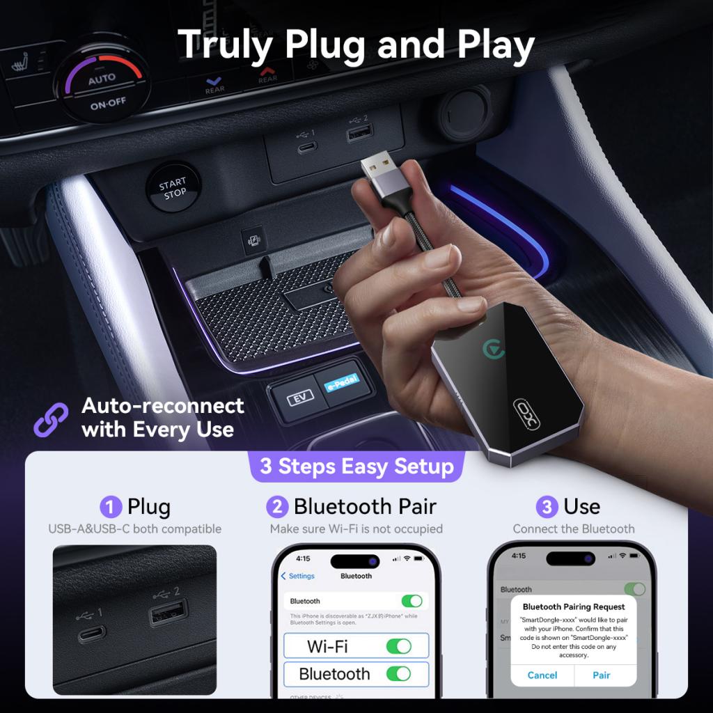 Trådlös Carplay-adapter XO Design CZ016 för Apple iPhone-serien