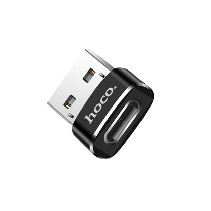 Data- och laddningsadapter USB-C - USB-A HOCO UA6, svart