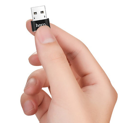 Data- och laddningsadapter USB-C - USB-A HOCO UA6, svart