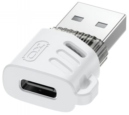 USB-C till USB-A Data- och Laddningsadapter XO Design NB256D, Vit
