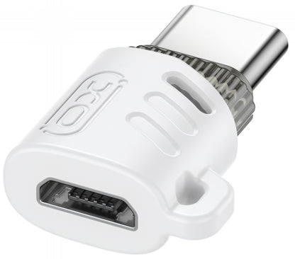 Data- och laddningsadapter microUSB - USB-C XO Design NB256G, Vit