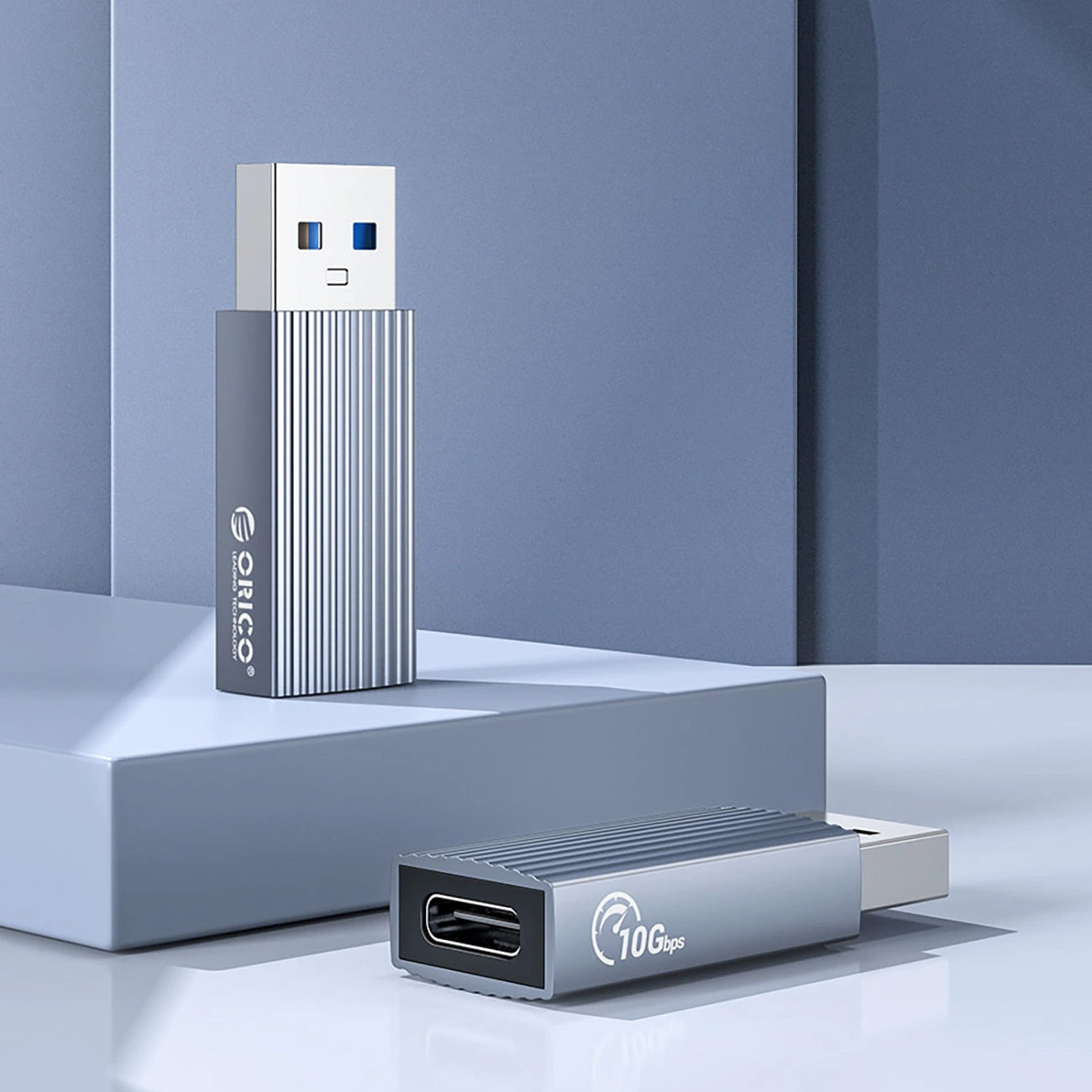 USB-C till USB-A Data- och Laddningsadapter Orico AH-AC10, Grå