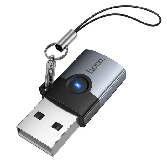 USB-C till USB-A Data- och Laddningsadapter HOCO UA46B, Grå