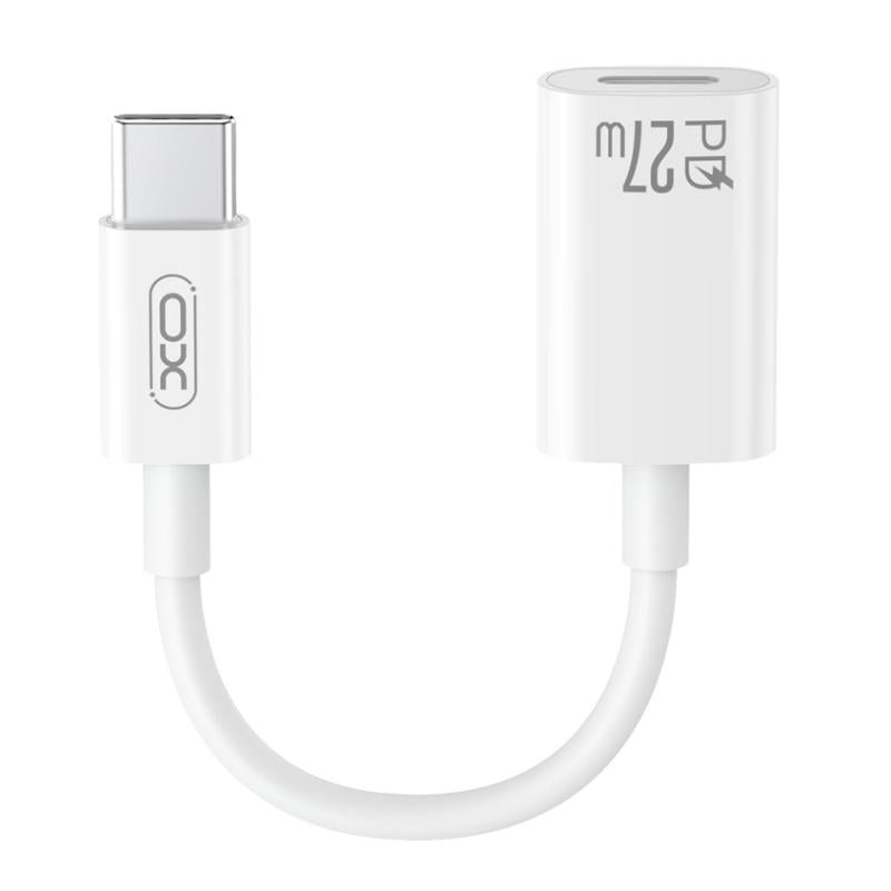 Adapter för data och laddning USB-C - Lightning XO Design NB-R268A, Vit