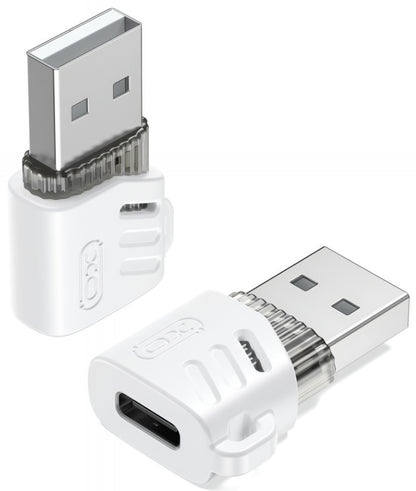 USB-C till USB-A Data- och Laddningsadapter XO Design NB256D, Vit