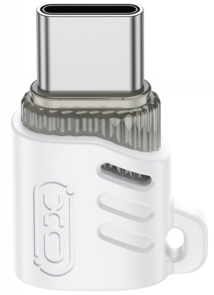 Data- och laddningsadapter microUSB - USB-C XO Design NB256G, Vit
