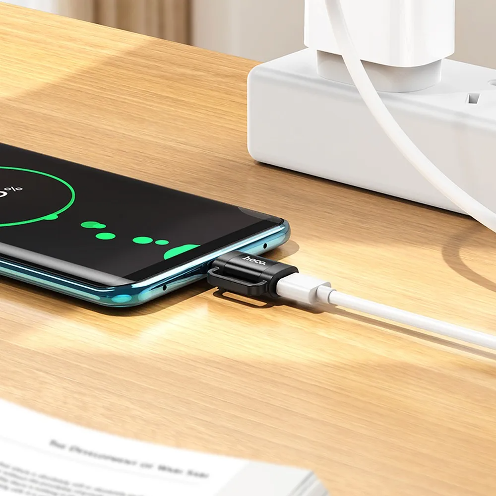 Data- och laddningsadapter Lightning - USB-C HOCO UA31E, Svart