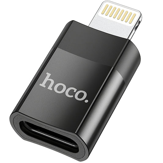 Data- och laddningsadapter USB-C - Lightning HOCO UA17, svart 