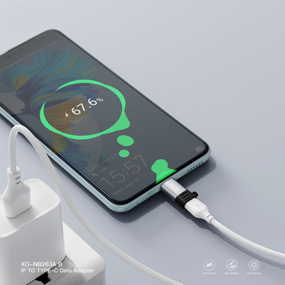 Data- och laddningsadapter Lightning - USB-C XO Design NB263A, Svart