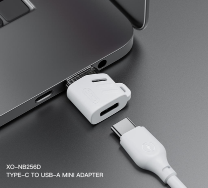 USB-C till USB-A Data- och Laddningsadapter XO Design NB256D, Vit