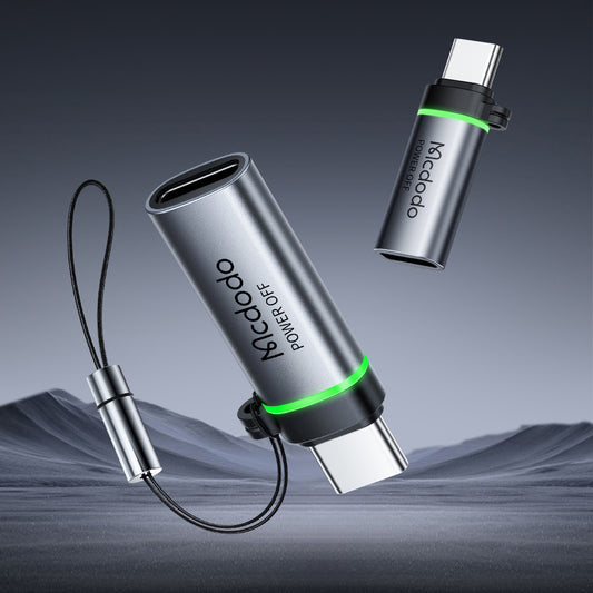 Adapter för data och laddning Lightning - USB-C McDodo OT-6010 Power Off, Svart