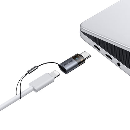 Data- och laddningsadapter Lightning - USB-C McDodo OT-7610, Svart