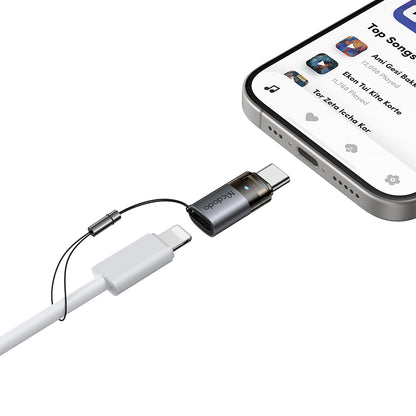Data- och laddningsadapter Lightning - USB-C McDodo OT-7610, Svart