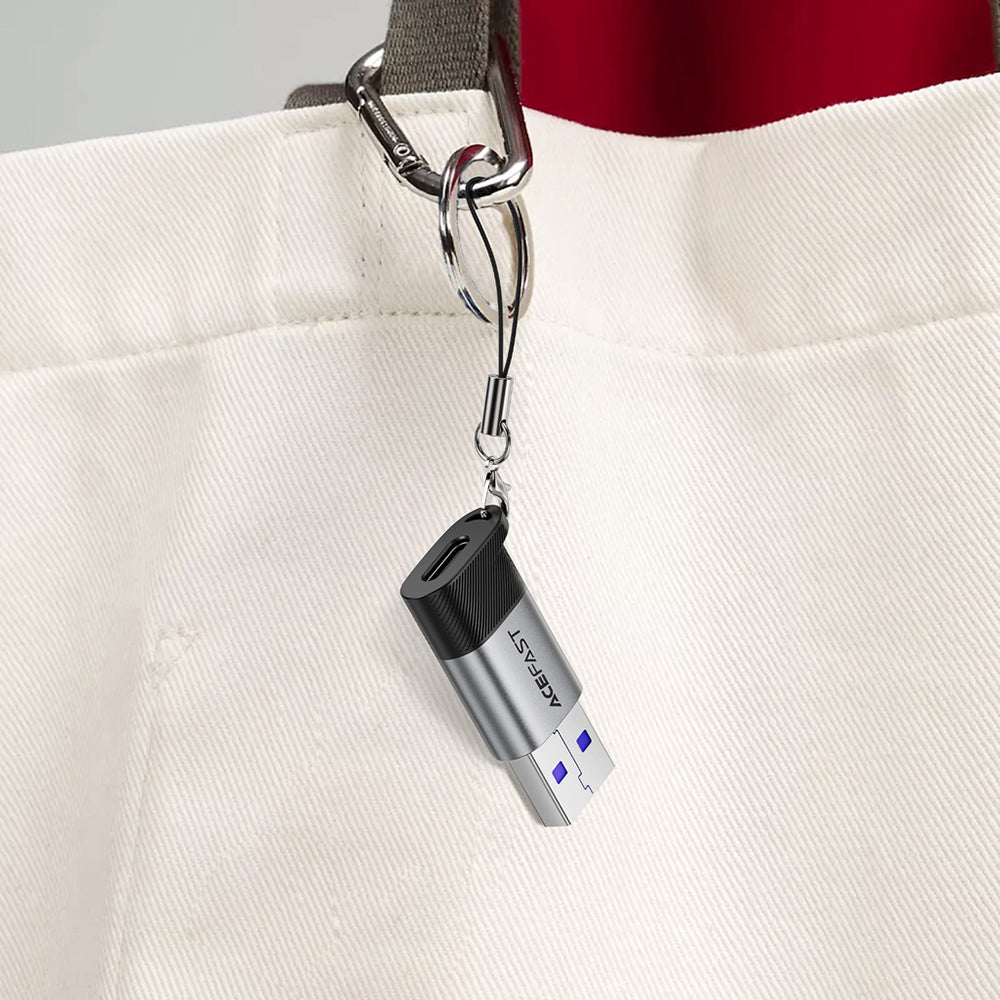 USB-C till USB-A Adapter och Laddare Acefast J8, Grå