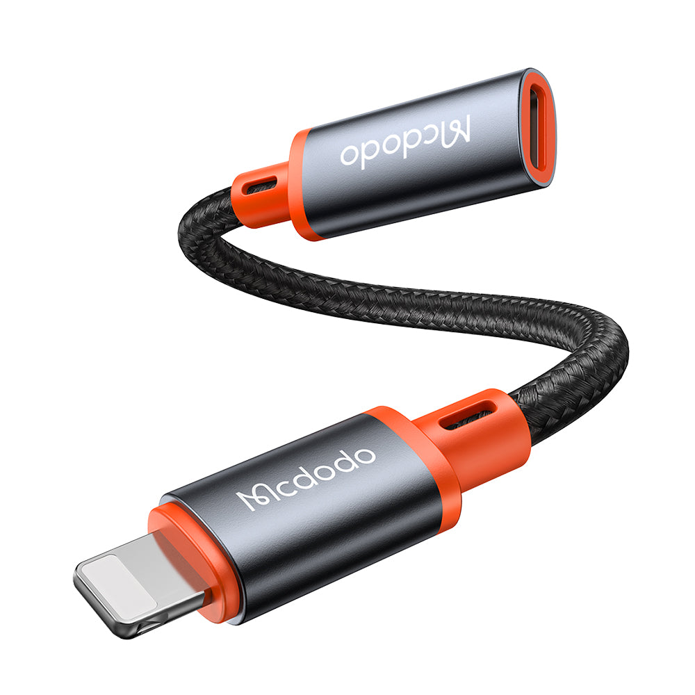 USB-C - Lightning McDodo CA-1440 Data- och Laddningsadapter, Svart